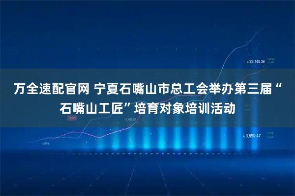 万全速配官网 宁夏石嘴山市总工会举办第三届“石嘴山工匠”培育对象培训活动