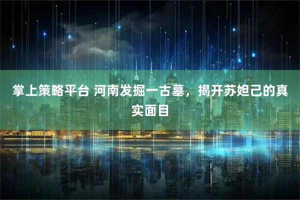 掌上策略平台 河南发掘一古墓，揭开苏妲己的真实面目